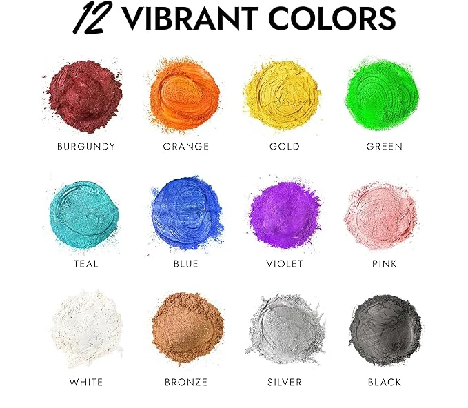 Edible Luster Dust - Food Grade Edible Glitter for Drinks & Cakes - 12 Pcs Set - Christmas Gifts for Baking - Gluten Free Cake Decorations Gift and Gift Ideas - Ships Free Within Canada on Orders Above CAD $199 - Image 2