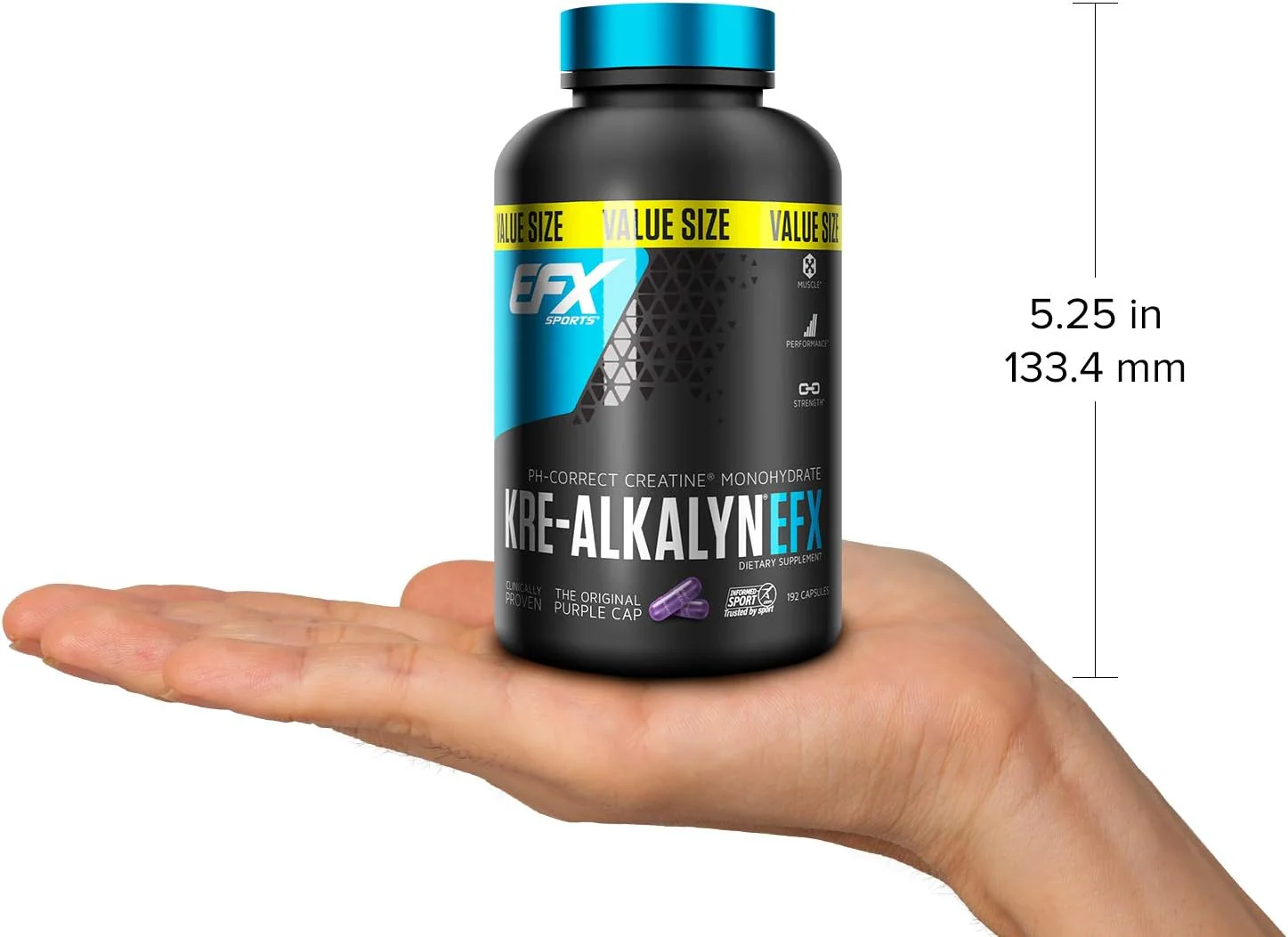 EFX Sports – Kre-Alkalyn Creatine – 192 Capsules - Image 3