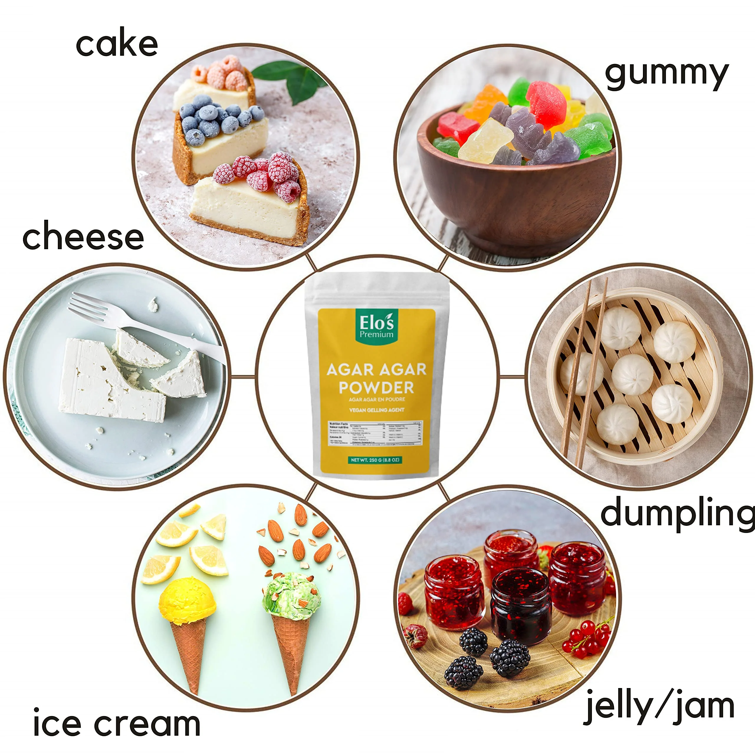 Elo’s Premium – Agar Agar Powder – Original – 250g – Vegan gelatin substitute - Canadian Distribution - Ships Free Within Canada on Orders Above CAD $199 - Image 4