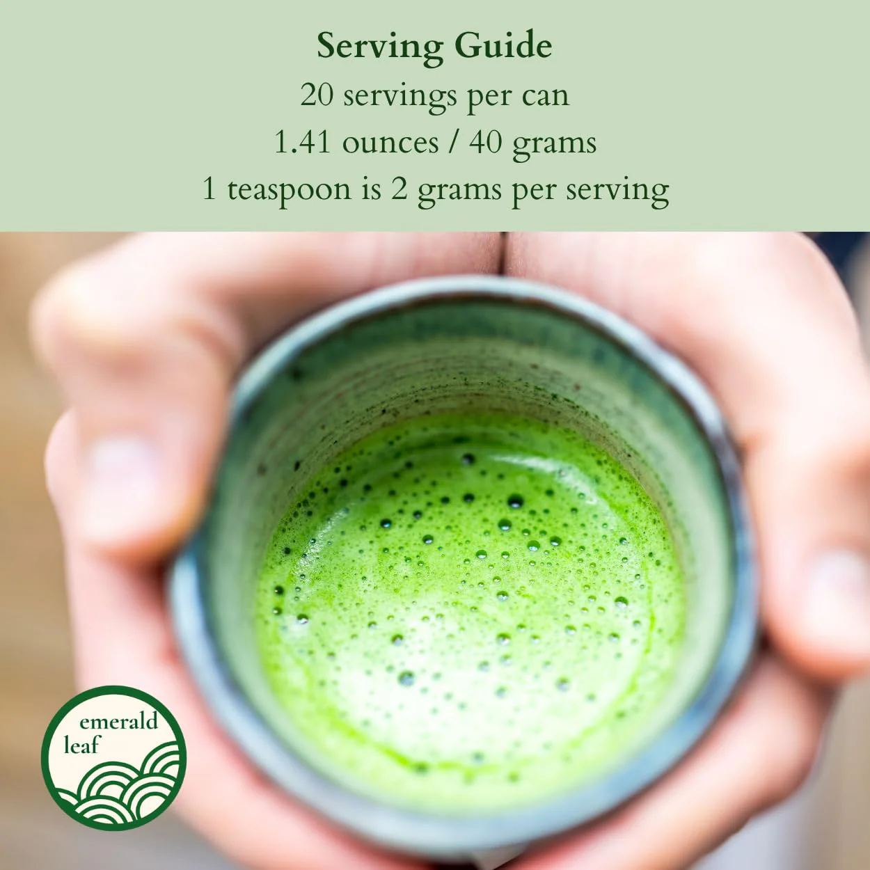 Emerald Leaf โ Ceremonial Matcha โ First Harvest โ 40g โ Unsweetened no additives - Canadian Distribution - Ships Free Within Canada on Orders Above CAD $199 - Image 5