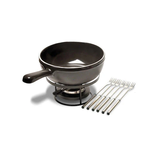 EMILE HENRY Cheese Fondue Set - Charcoal/Burdgundy - Canadian Distribution - Image 2
