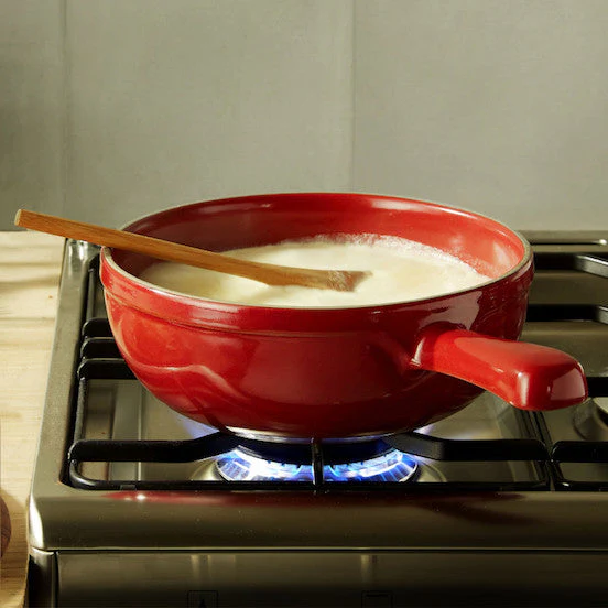 EMILE HENRY Cheese Fondue Set - Charcoal/Burdgundy - Canadian Distribution - Image 3