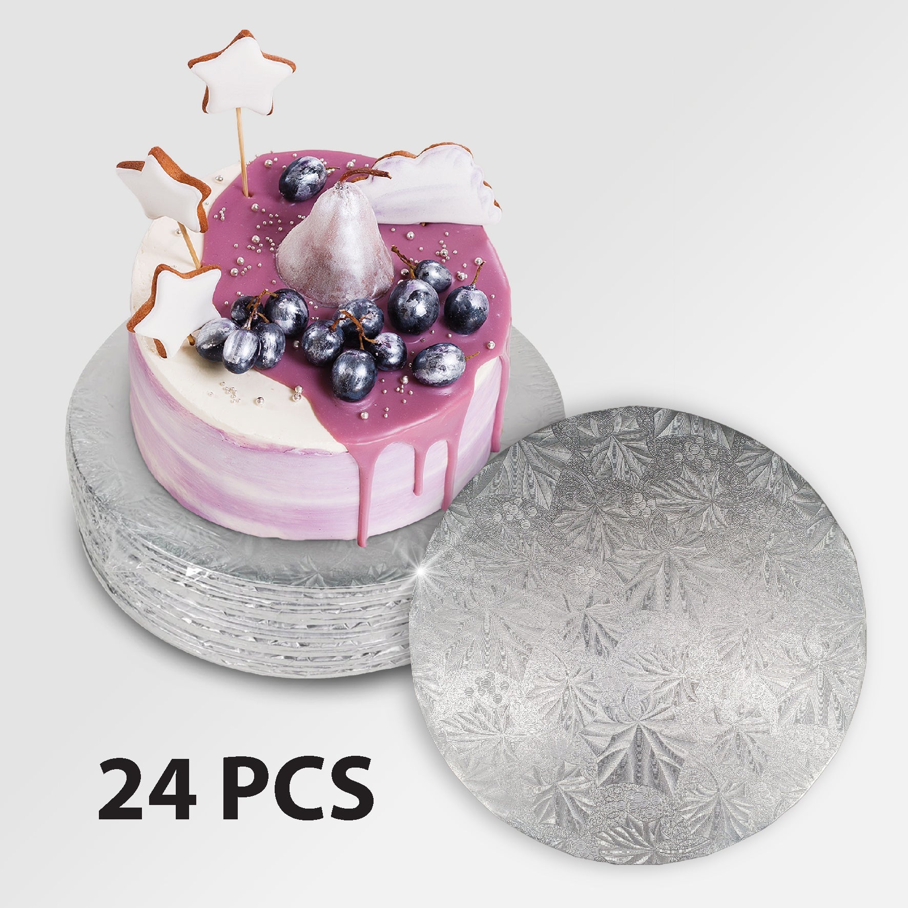 Enjay - Cake Board - Round - Silver - 8x1/4 - Image 6