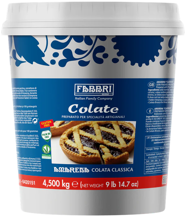 Fabbri AMARENA FABBRI CLASSIC FILLING - COLATA CLASSICA - BAKE PROOF JAMS FOR PASTRY - 3 x 4.5KG Tin - Fabbri Canada - Ships Free Within Canada on Orders Above CAD $199