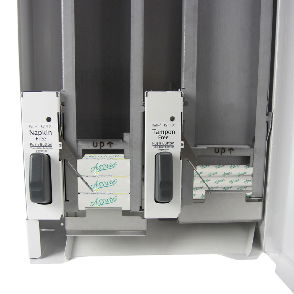 Feminine Product Dispenser Free Push Button for Pads and Tampons - Sold By The Case - Image 4