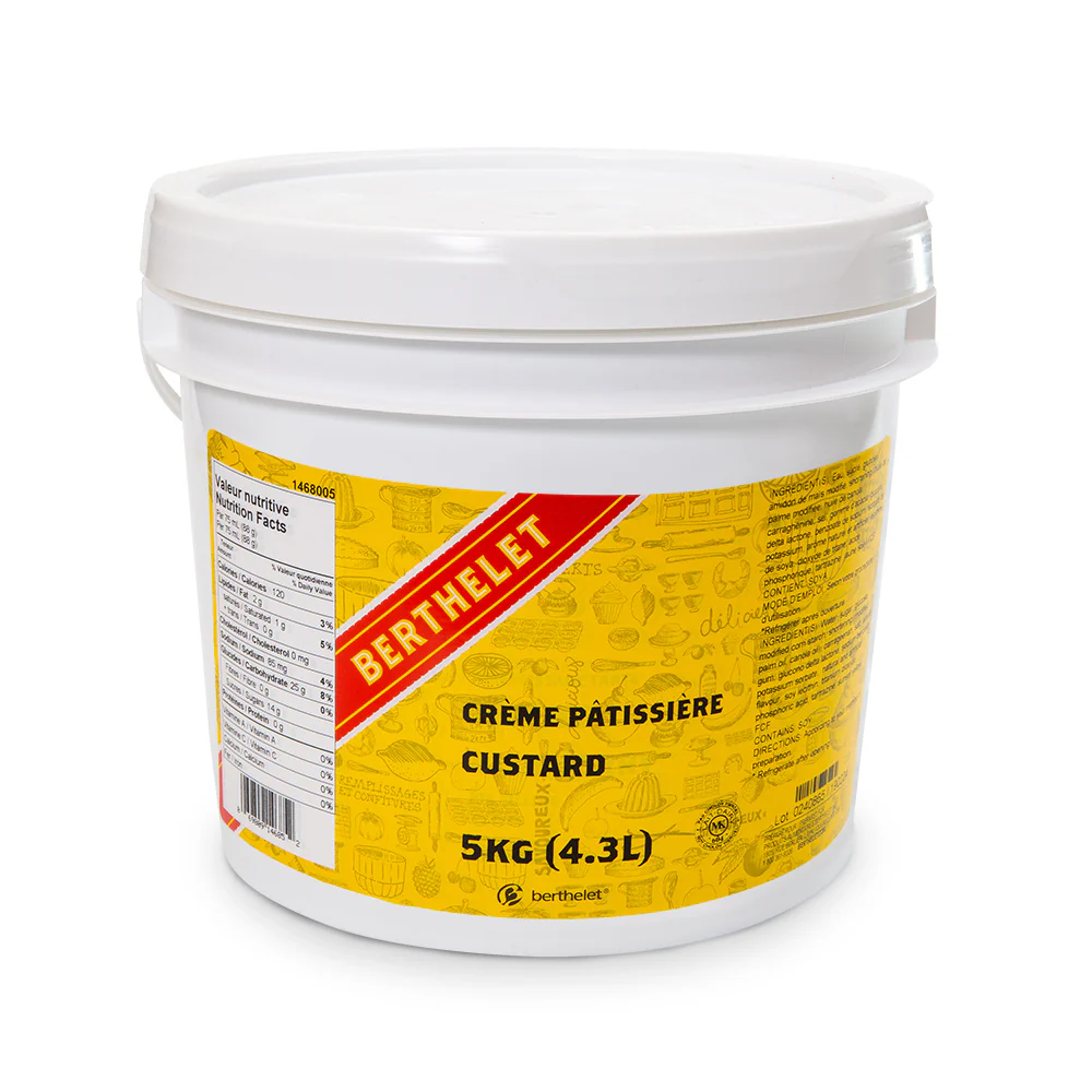 Filling Pie Custard - 1 x 5 kg - Berthelet - Baking Mixes and Ingredients - Canadian Distribution - Ships Free Within Canada on Orders Above CAD $199
