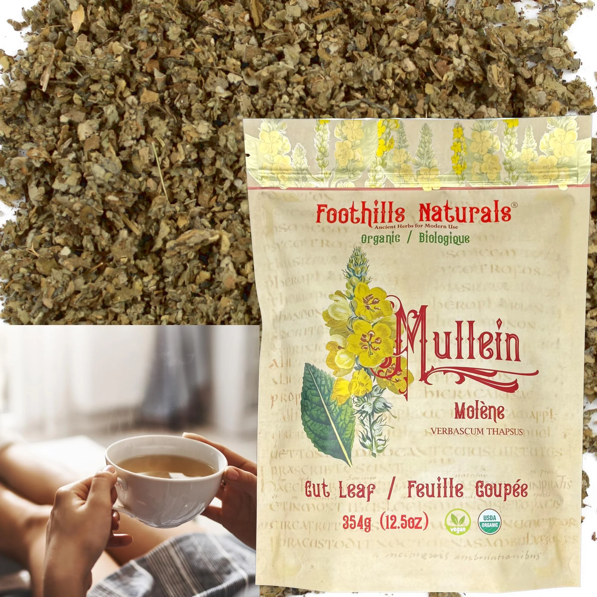 Foothills Naturals โ Mullein Leaf Tea โ Loose Leaf โ 354g โ Organic non irradiated - Canadian Distribution - Ships Free Within Canada on Orders Above CAD $199 - Image 5