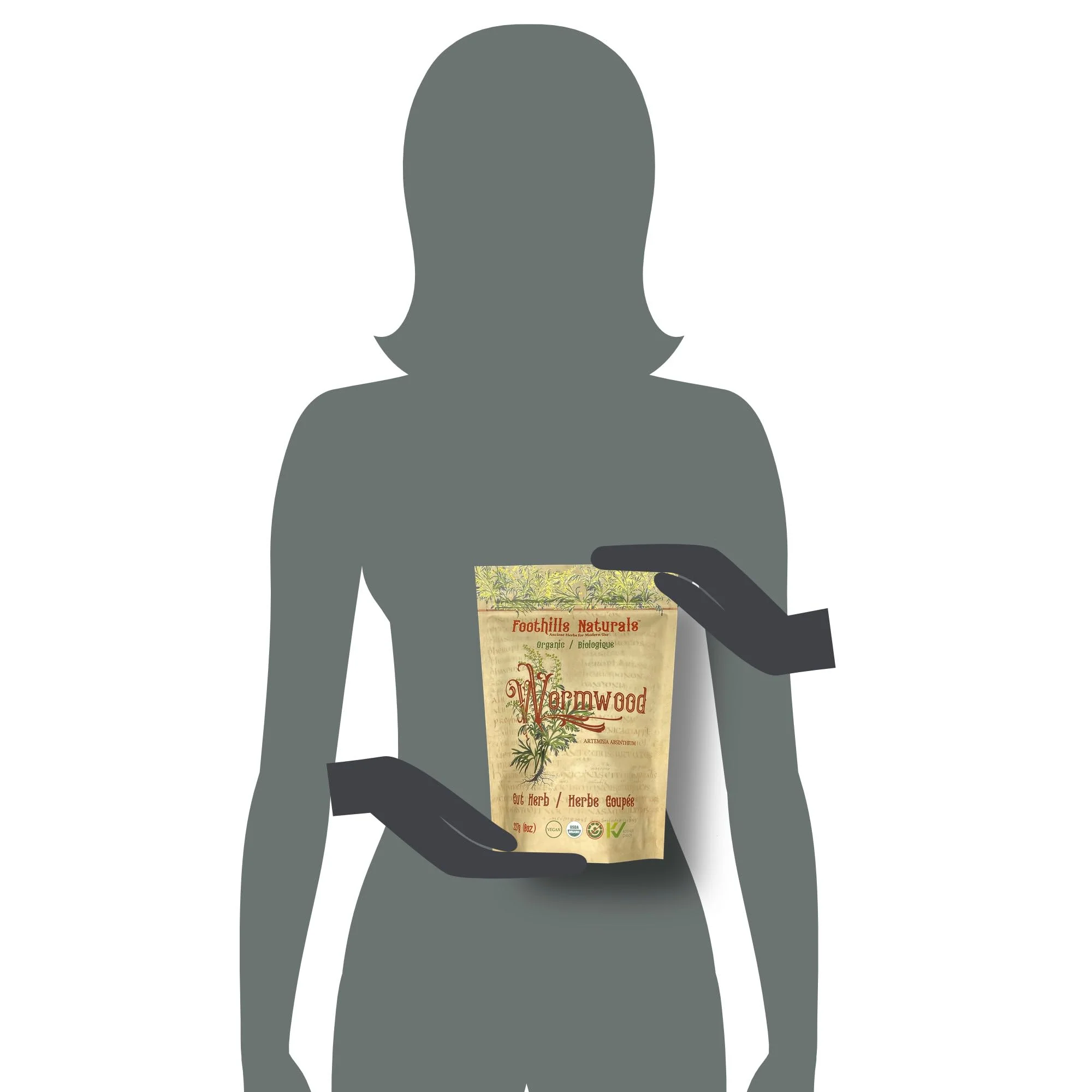 Foothills Naturals โ Wormwood Herb โ Cut and Sifted โ 227g โ Organic - Canadian Distribution - Ships Free Within Canada on Orders Above CAD $199 - Image 2