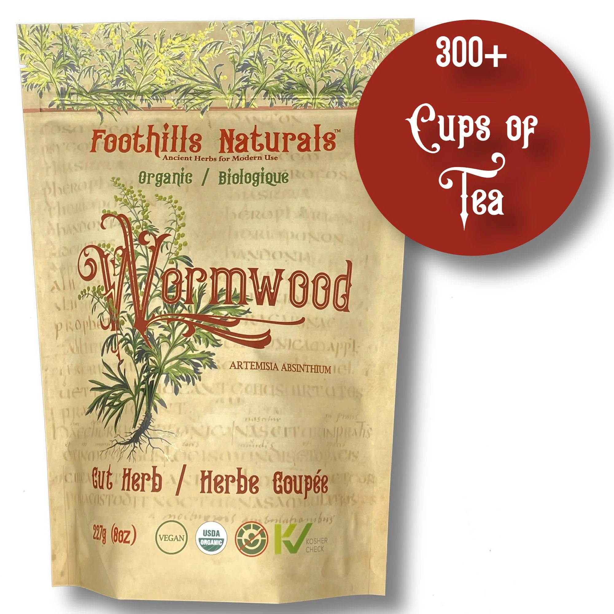 Foothills Naturals โ Wormwood Herb โ Cut and Sifted โ 227g โ Organic - Canadian Distribution - Ships Free Within Canada on Orders Above CAD $199 - Image 5
