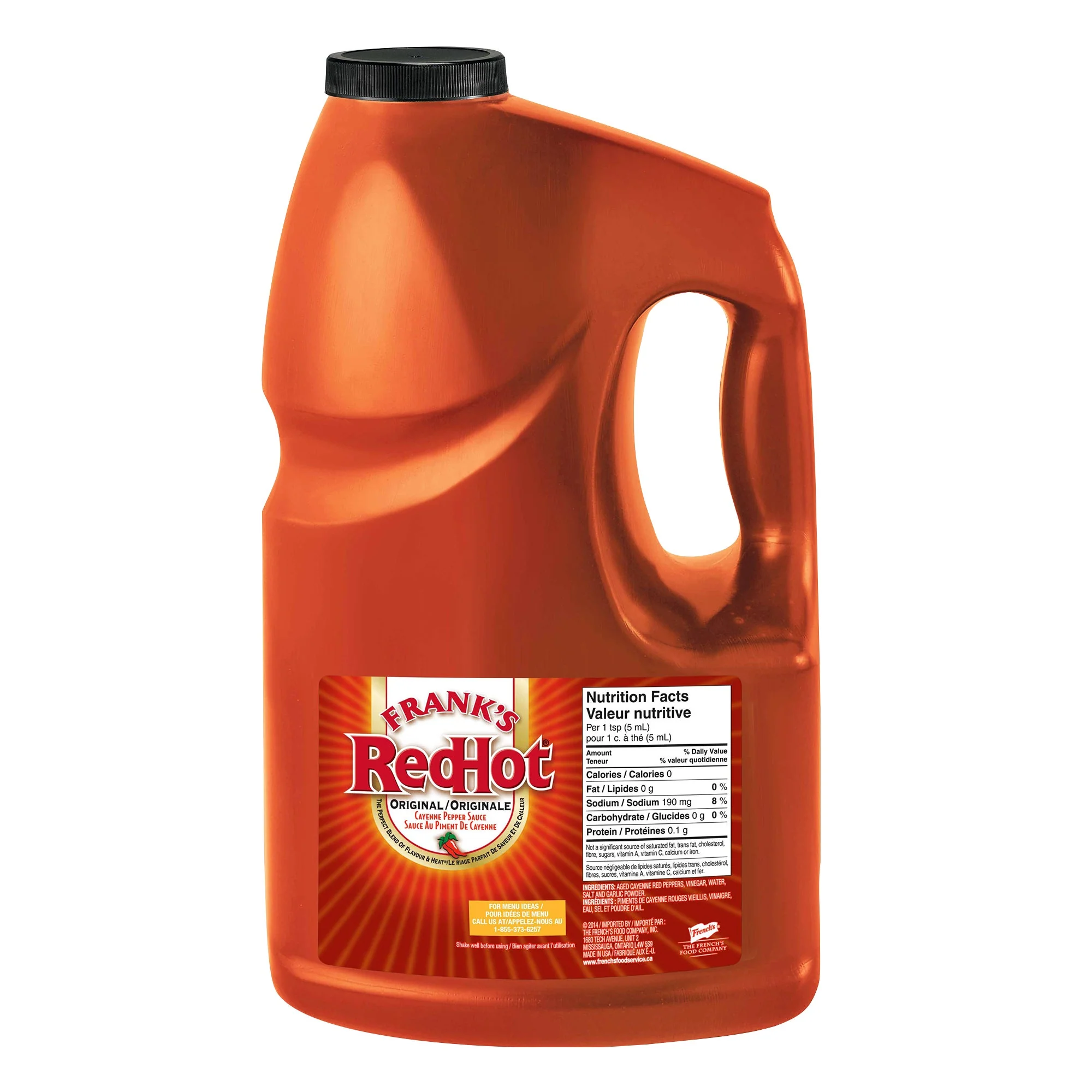 Frank’s RedHot Original Cayenne Pepper Sauce - 4 x 3.78 L - Grocery and Food Items - Canadian Distribution - Ships Free Within Canada on Orders Above CAD $199