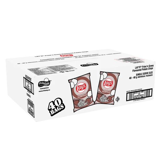 Fries & Gravy - 160 x 40g - Lay's - Canadian Distribution - Ships Free Within Canada on Orders Above CAD $199 - Image 2
