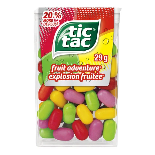 Fruit Adventure - 4 Cases x 12 Packs x 29 g - Tic Tac - Canadian Distribution - Ships Free Within Canada on Orders Above CAD $199