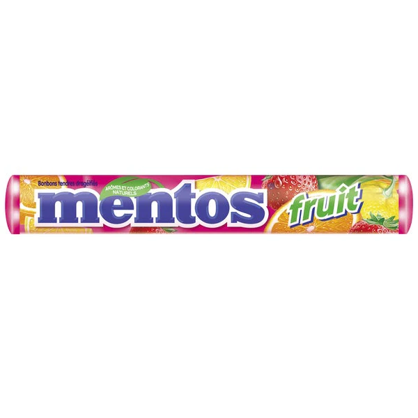 Fruit Mint Rolls - 4 Cases x 20 Rolls x 37.4 g - Mentos - Canadian Distribution - Ships Free Within Canada on Orders Above CAD $199