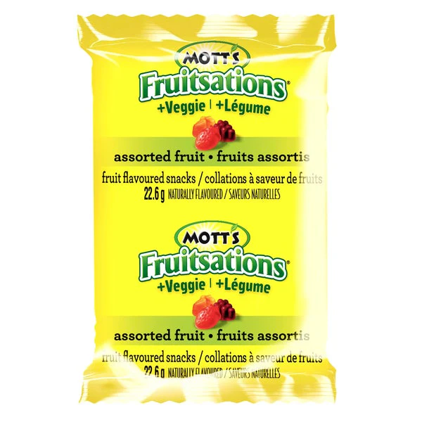 Fruitsations Assorted Fruit Snacks - 4 Cases x 68 Packs x 22.6 g - Mott’s - Canadian Distribution - Ships Free Within Canada on Orders Above CAD $199