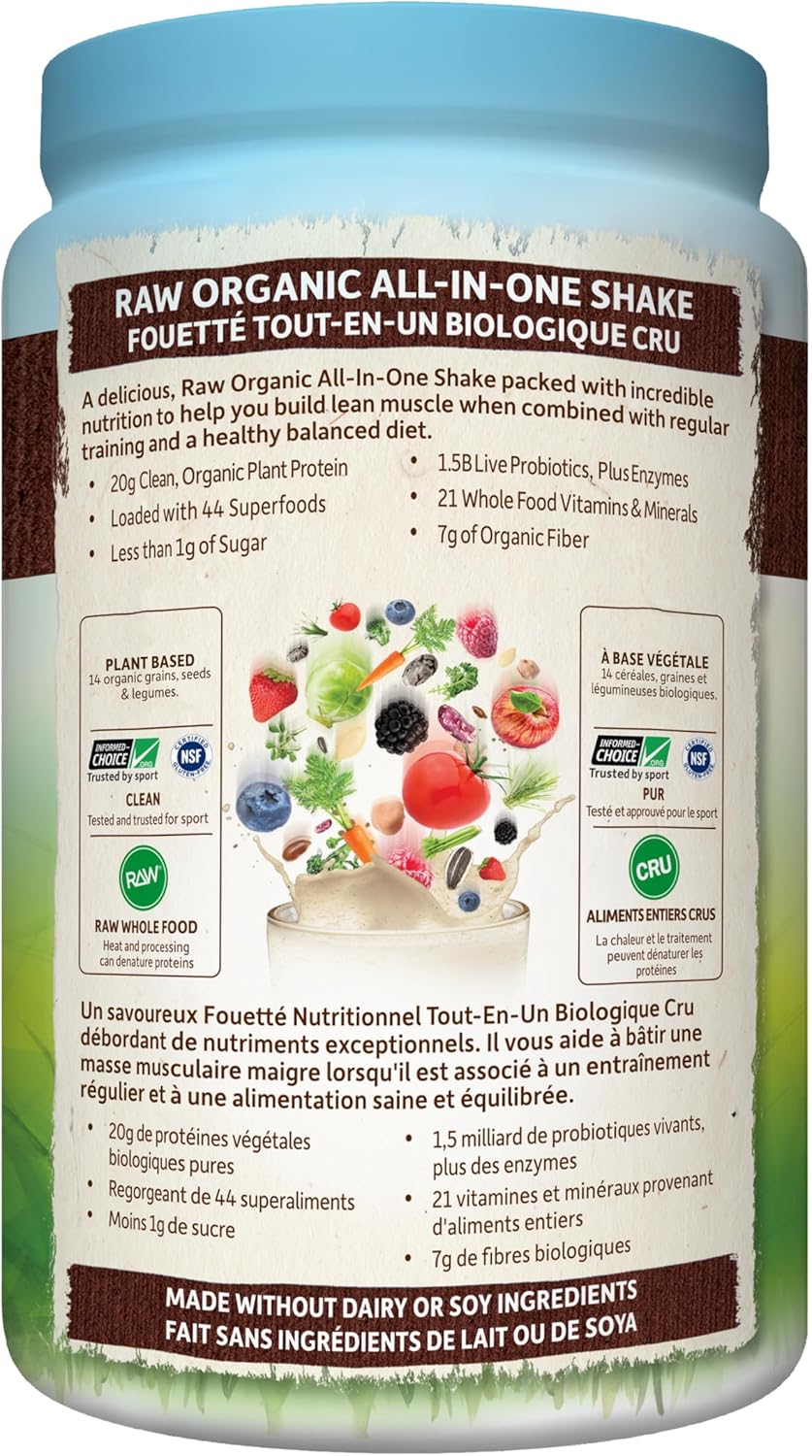 Garden of Life β Raw All-in-One Nutritional Shake β Chocolate β 1017 g, 28 Servings β Ships Free Within Canada on Orders Above CAD $199 - Image 2