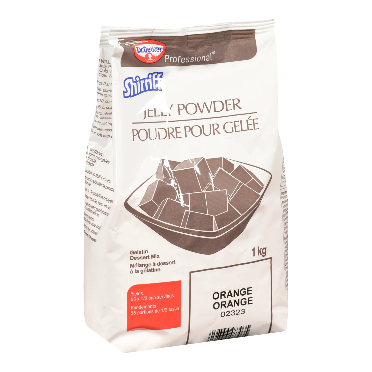 Gelatin Orange Powder - 2 x 1 kg - Shirriff - Baking Mixes and Ingredients - Canadian Distribution - Ships Free Within Canada on Orders Above CAD $199