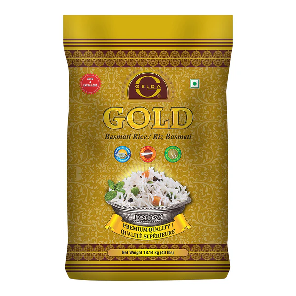 Gelda Gold Basmati Rice - 4 x 18.14 kg - Grocery and Food Items - Canadian Distribution - Ships Free Within Canada on Orders Above CAD $199