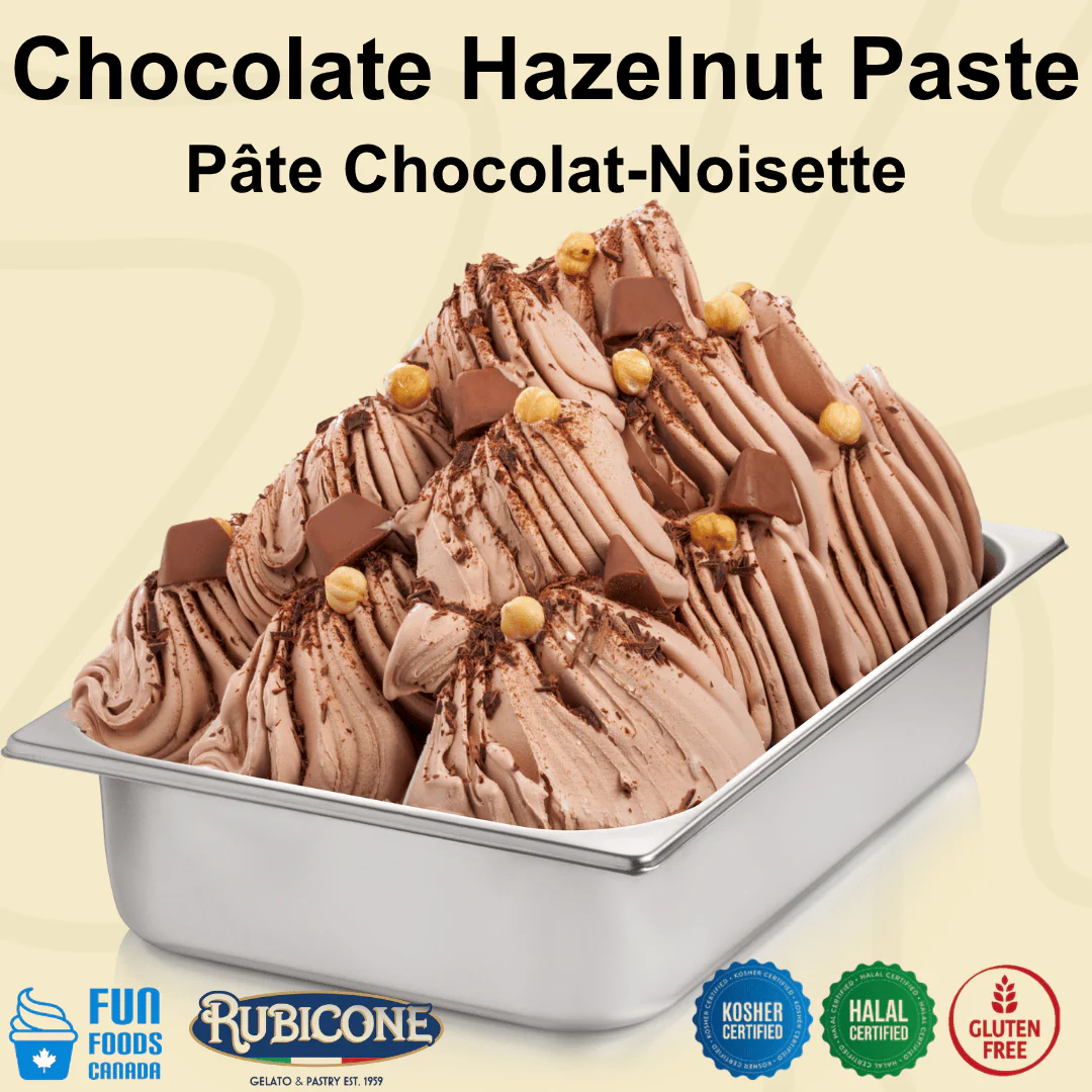 "PRE-ORDER" Gianduia (Choco-Hazelnut) Paste - Classic Gelato Pastes - Case of 2 x 3 KG Buckets - Rubicone Canada - Ships Free Within Canada on Orders Above CAD $199