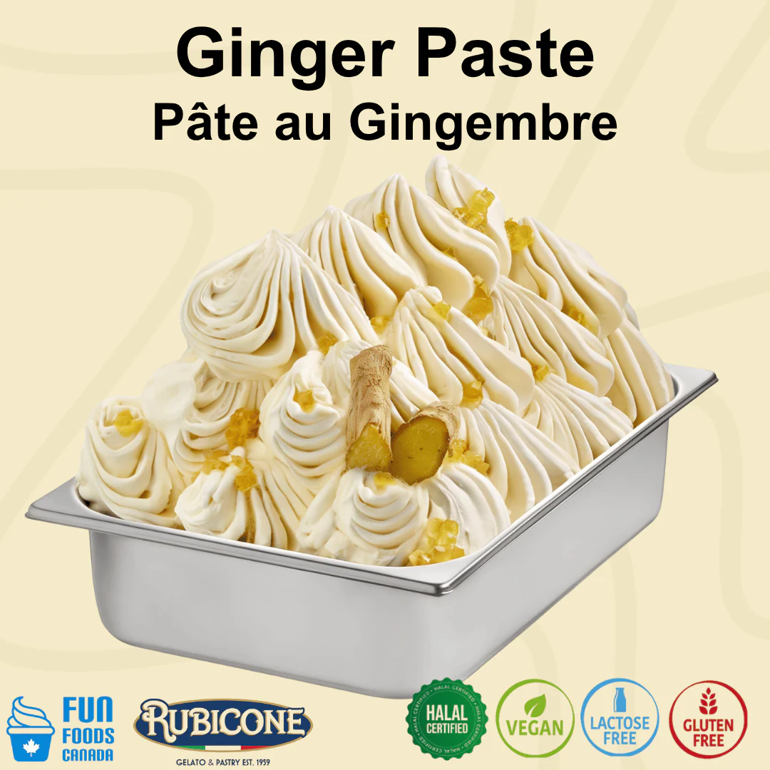 "PRE-ORDER" Ginger Paste - Classic Gelato Pastes - Case of 2 x 3 KG Buckets - Rubicone Canada - Ships Free Within Canada on Orders Above CAD $199