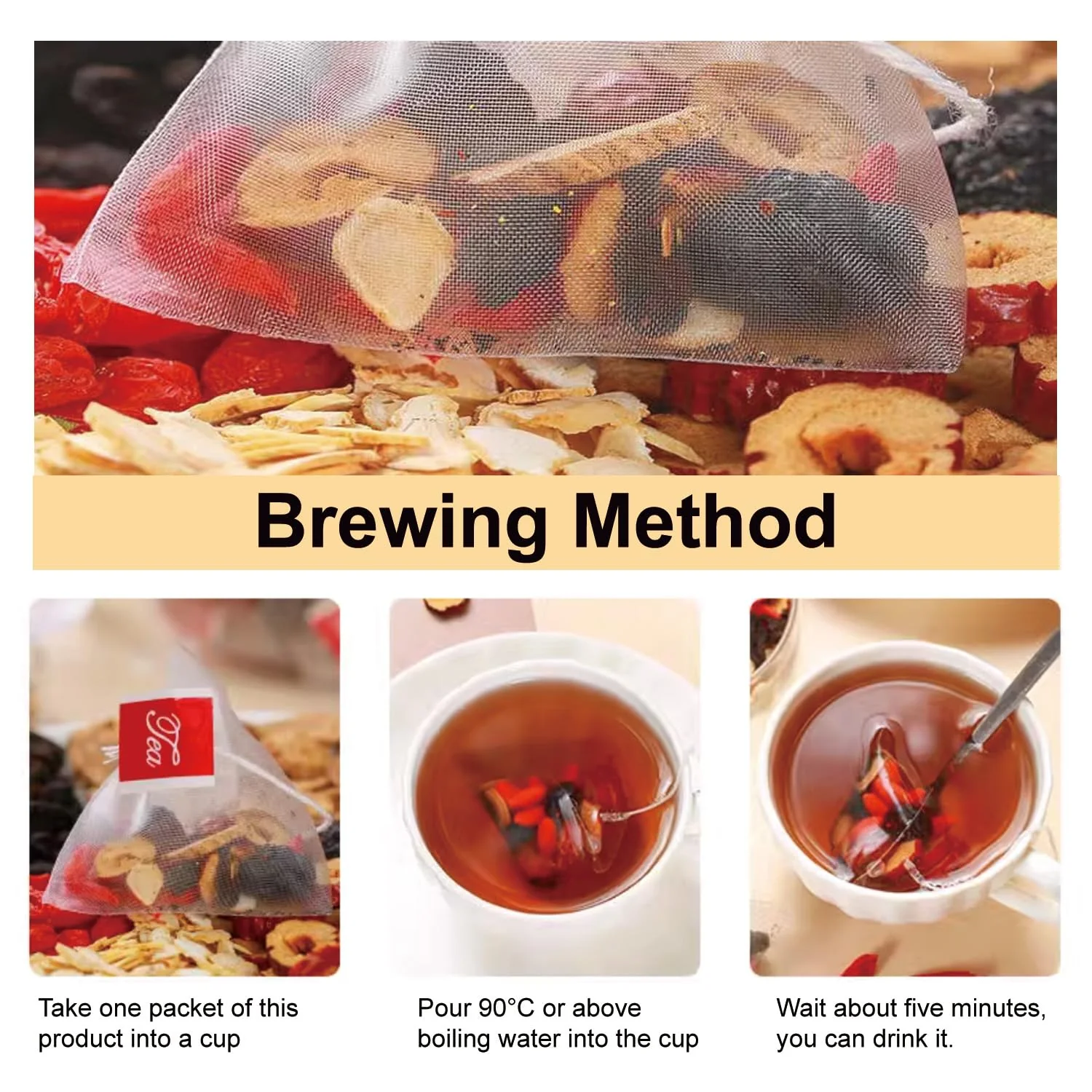 Ginseng Five Treasures โ Kidney Tea โ Herbal Detox Tea โ 2 Pack (50 pcs) - Canadian Distribution - Ships Free Within Canada on Orders Above CAD $199 - Image 2