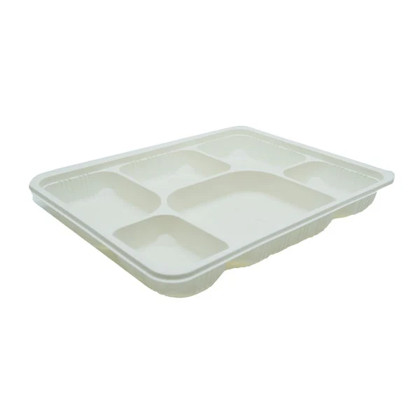 GO4GREEN - 6 Compartment Tray - Pack of 100 - Disposables, Restaurant Packaging and Take-Out Supplies - Canadian Distribution - Ships Free Within Canada on Orders Above CAD $199