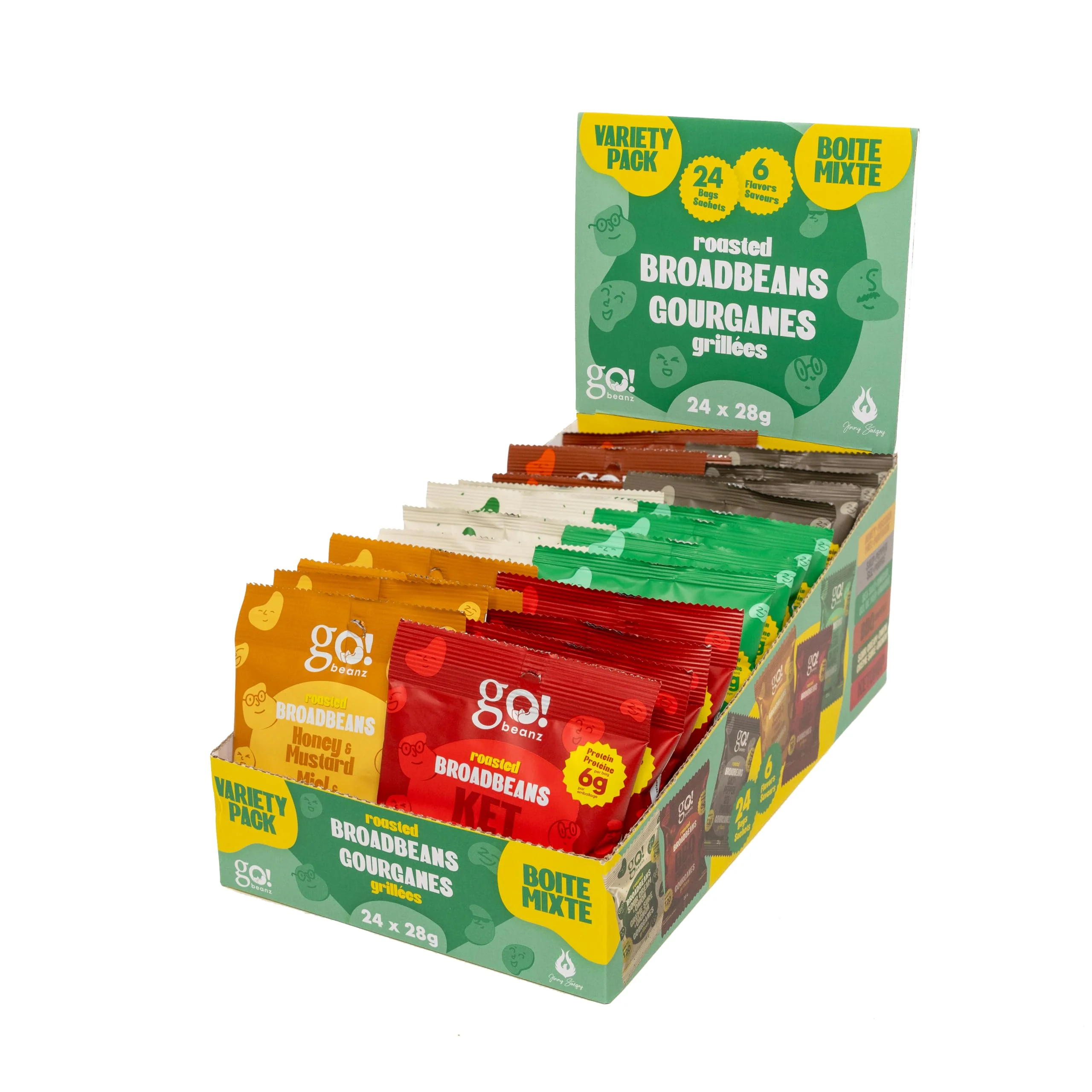 GoBeanz – Crunchy Roasted Broad Beans – Variety Pack – 24 × 28g - Canadian Distribution - Ships Free Within Canada on Orders Above CAD $199 - Image 5