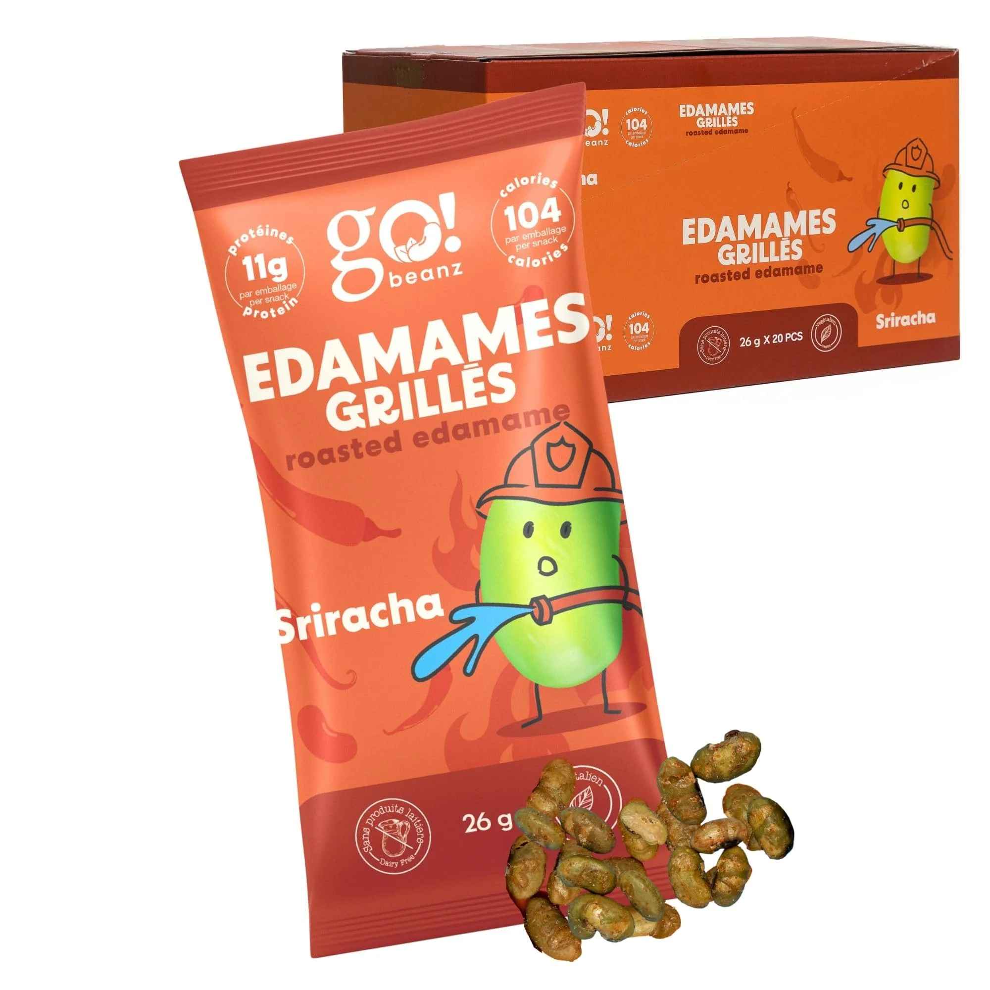 GoBeanz โ Roasted Edamame โ Sriracha โ High-Protein Snack โ 20 Packs - Canadian Distribution - Ships Free Within Canada on Orders Above CAD $199 - Image 6