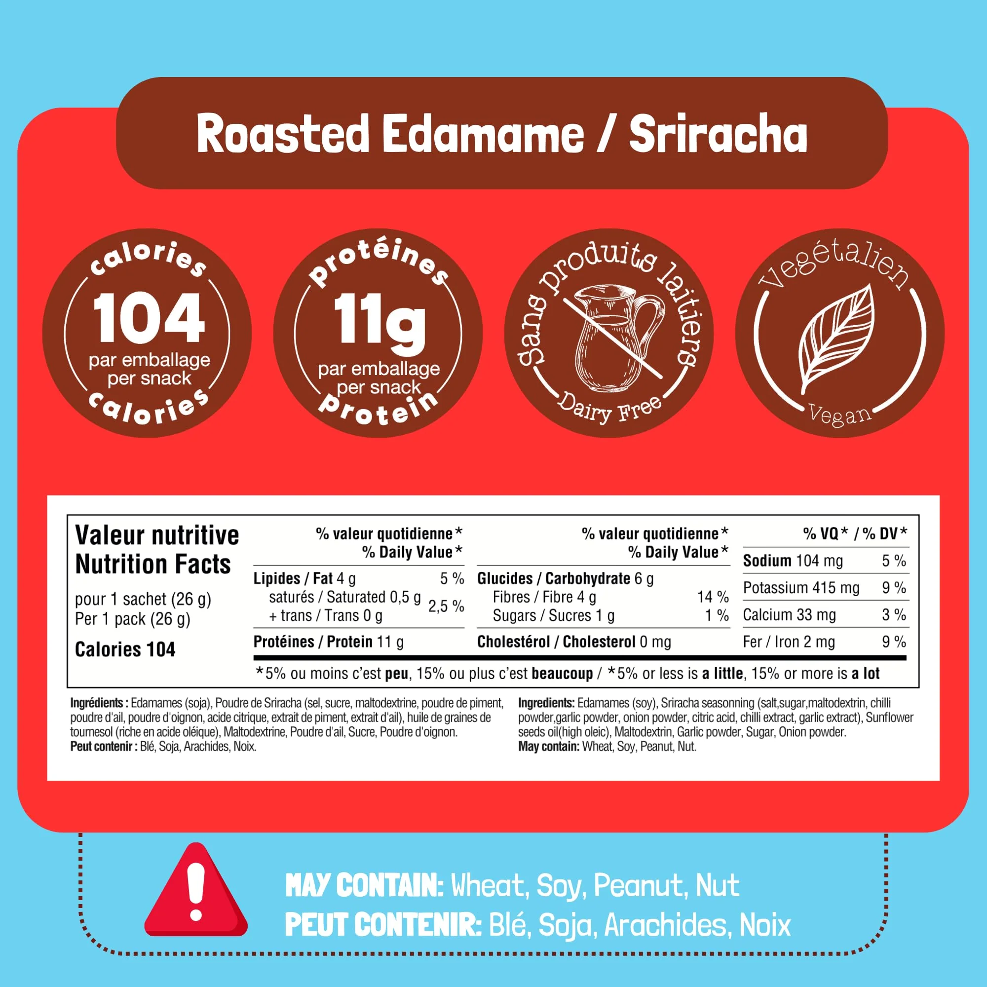GoBeanz โ Roasted Edamame โ Sriracha โ High-Protein Snack โ 20 Packs - Canadian Distribution - Ships Free Within Canada on Orders Above CAD $199 - Image 7