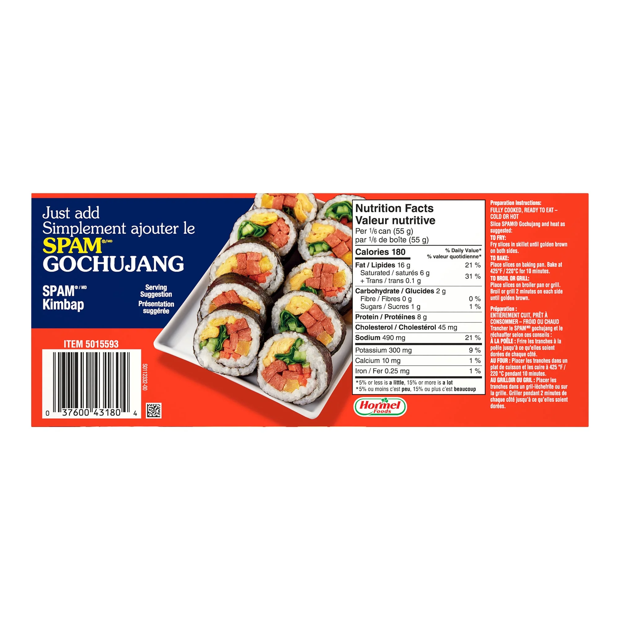 Gochujang Luncheon Meat - 4 Cases x 4 Cans x 340 g - SPAM - Canadian Distribution - Ships Free Within Canada on Orders Above CAD $199 - Image 2