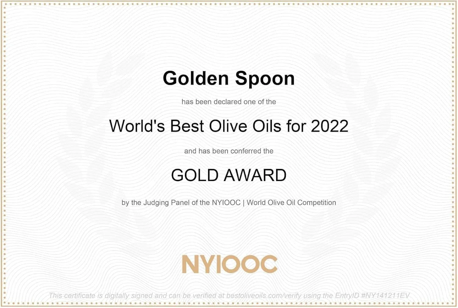 Golden Spoon โ Extra Virgin Olive Oil โ Chemlali / Low Acidity โ 3L โ Gold Medal Winner - Canadian Distribution - Ships Free Within Canada on Orders Above CAD $199 - Image 6