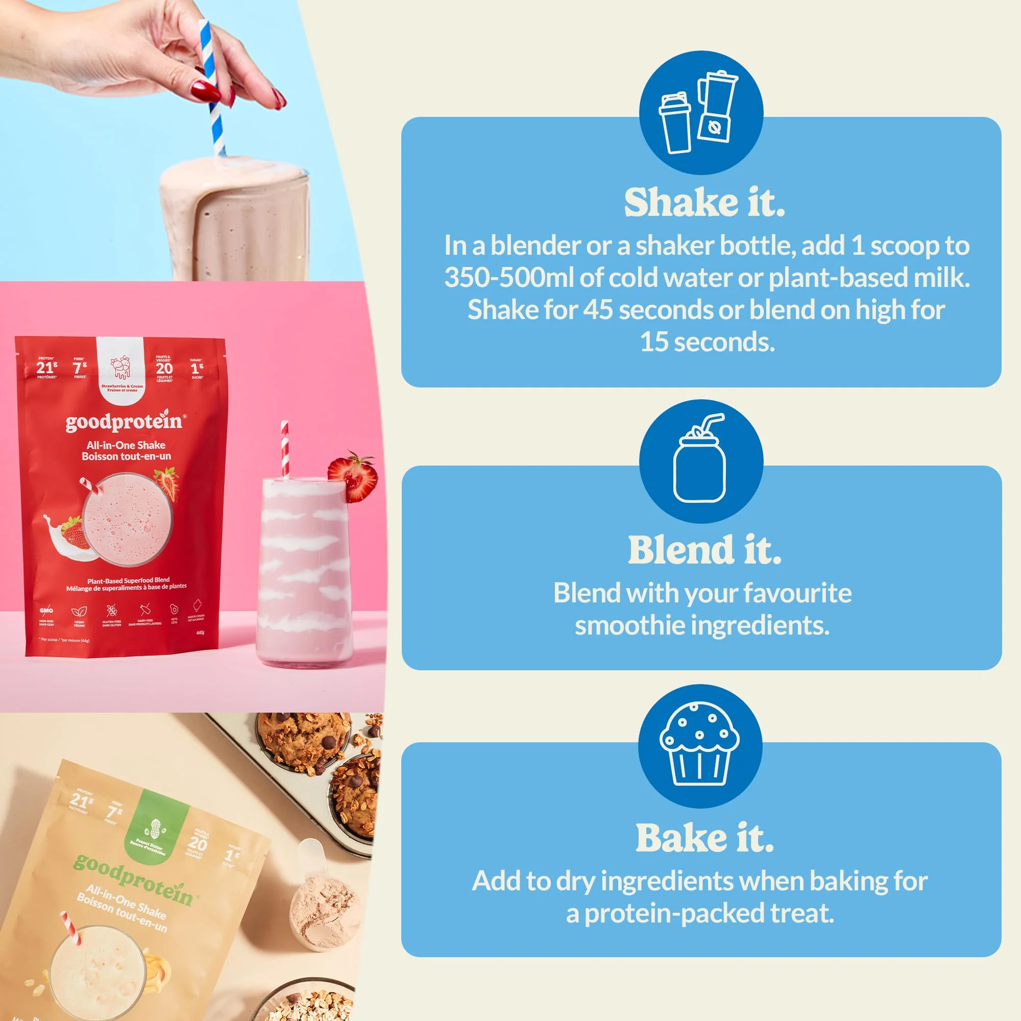 Good Protein – Vegan All-in-One Protein Shake – Chai Latte – 880g - Canadian Distribution - Ships Free Within Canada on Orders Above CAD $199 - Image 5
