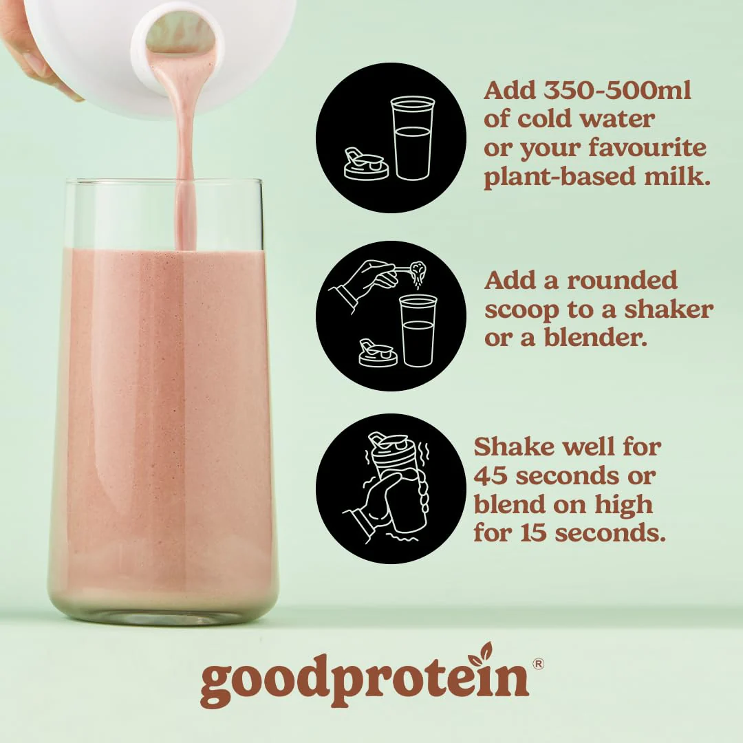 Good Protein โ Vegan All-in-One Protein Shake โ Mint Chocolate Chip โ 880g - Canadian Distribution - Ships Free Within Canada on Orders Above CAD $199 - Image 2