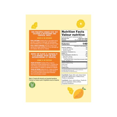 Gourmet du Village Pineapple Mango Black Iced Tea (2 Packs) - Canadian Distribution - Ships Free Within Canada on Orders Above CAD $199 - Image 3