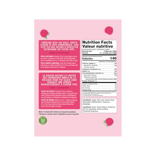 Gourmet du Village Raspberry Black Iced Tea (2 Packs) - Canadian Distribution - Ships Free Within Canada on Orders Above CAD $199 - Image 3