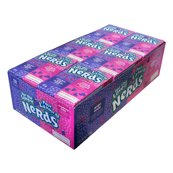 Grape and Strawberry Candy - 4 Cases x 24 Packs x 46.7 g - Nerds - Canadian Distribution - Ships Free Within Canada on Orders Above CAD $199 - Image 2