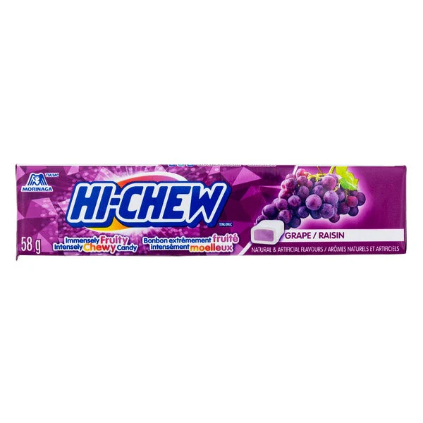 Grape Candy - 4 Cases x 12 Packs x 58 g - Hi-Chew - Canadian Distribution - Ships Free Within Canada on Orders Above CAD $199