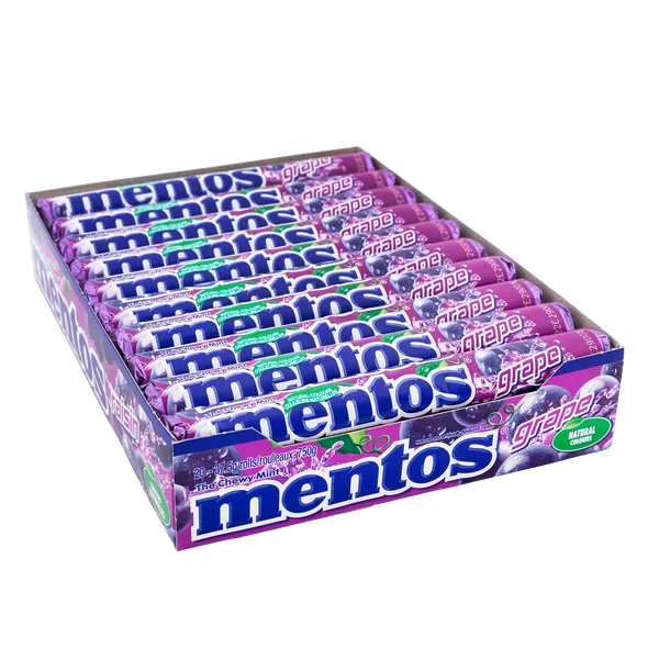 Grape Rolls - 4 Cases x 20 Rolls x 37.4 g - Mentos - Canadian Distribution - Ships Free Within Canada on Orders Above CAD $199 - Image 2