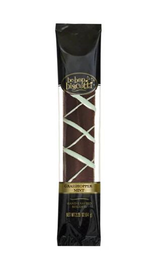 Grasshopper Mint - Case of 5 x 12 Individually Wrapped 2.25 oz Biscotti (60 Biscotties per case) - Ships Free Within Canada on Orders Above CAD $199