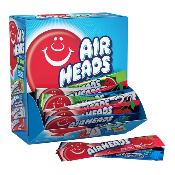 Gravity Feed Box - 4 Cases x 60 Packs x 15.6 g - Airheads - Canadian Distribution - Ships Free Within Canada on Orders Above CAD $199