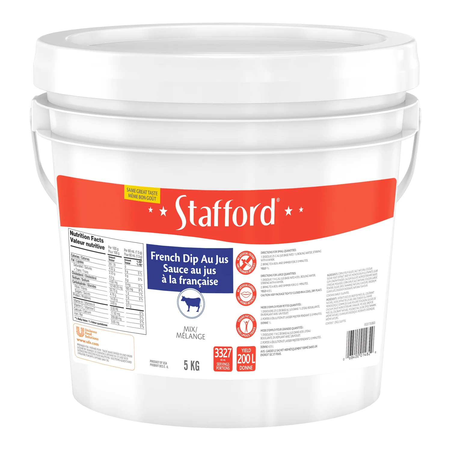 Gravy Base French Dip Au Jus - 1 x 5 kg - Stafford - Restaurant and Foodservice Ingredients - Canadian Distribution - Ships Free Within Canada on Orders Above CAD $199 - Image 2