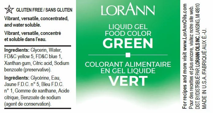 Green Liquid Gel Coloring - Food Coloring - 4oz - 32oz - Ships Free Within Canada on Orders Above CAD $199 - Image 3