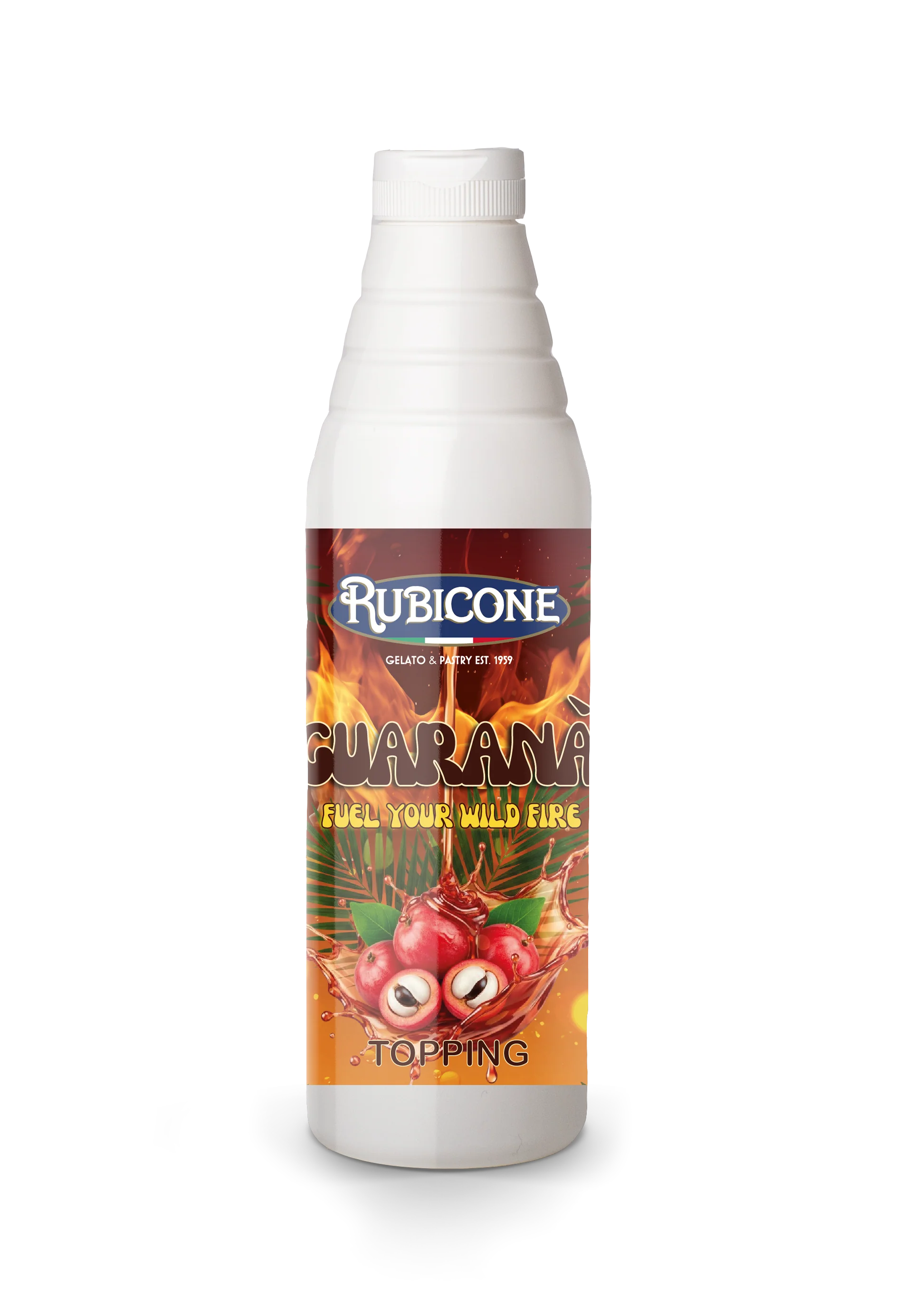 Guarana Topping - Case of 6 x 1 KG Squeeze Bottles - Topping Guarana - Rubicone Canada - Ships Free Within Canada on Orders Above CAD $199