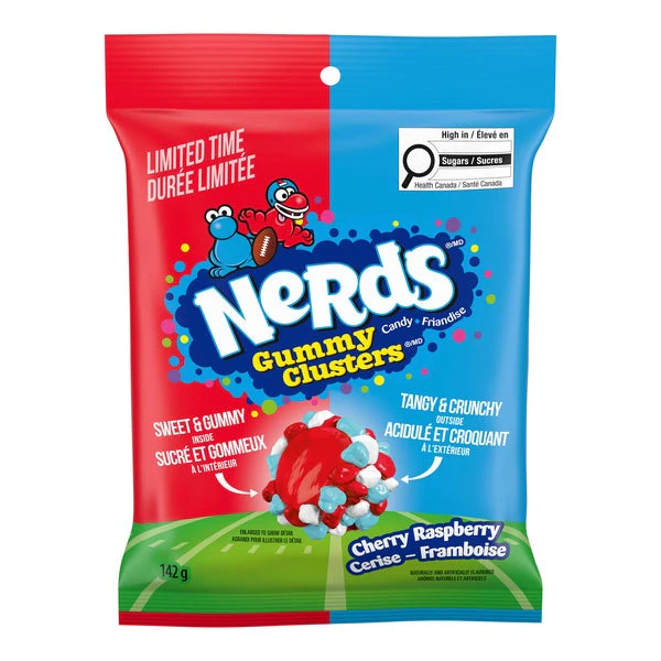 Gummy Cluster Cherry - 4 Cases x 12 Trays x 142 g - Nerds - Canadian Distribution - Ships Free Within Canada on Orders Above CAD $199