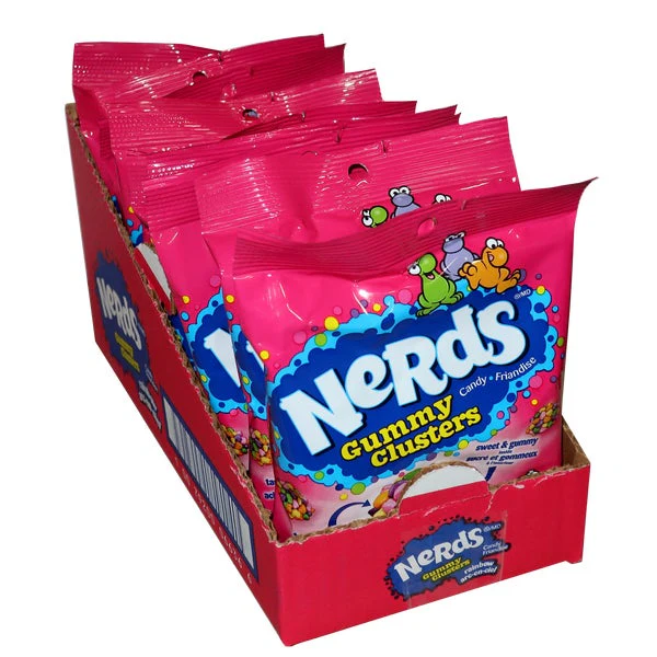 Gummy Clusters - 4 Cases x 10 Trays x 142 g - Nerds - Canadian Distribution - Ships Free Within Canada on Orders Above CAD $199