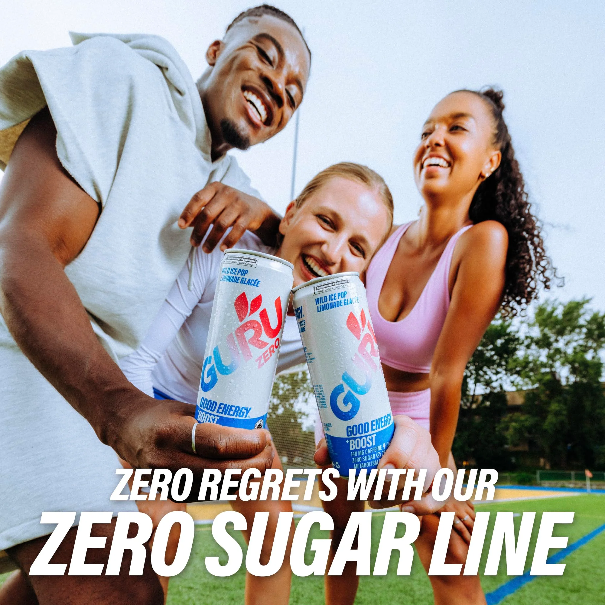 GURU โ Zero Sucre Organic Energy Drink โ Wild Ice Pop โ 24 ร 355mL โ Zero sugar - Canadian Distribution - Ships Free Within Canada on Orders Above CAD $199 - Image 3