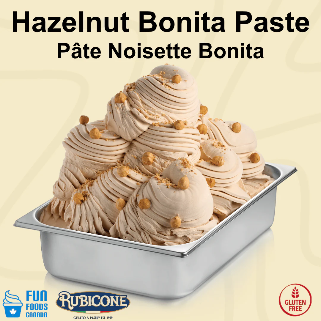 "PRE-ORDER" Hazelnut Bonita Paste - Classic Gelato Pastes - Case of 2 x 5 KG Buckets - Rubicone Canada - Ships Free Within Canada on Orders Above CAD $199
