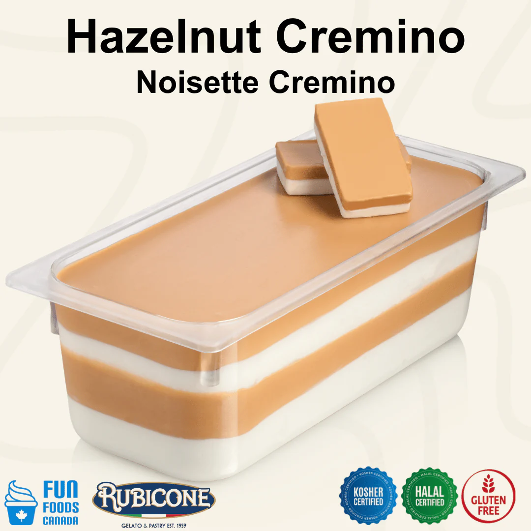 "PRE-ORDER" Hazelnut Spreadable Filling Cream - Cremino Hazelnut - 5 KG Bucket - Rubicone Canada - Ships Free Within Canada on Orders Above CAD $199