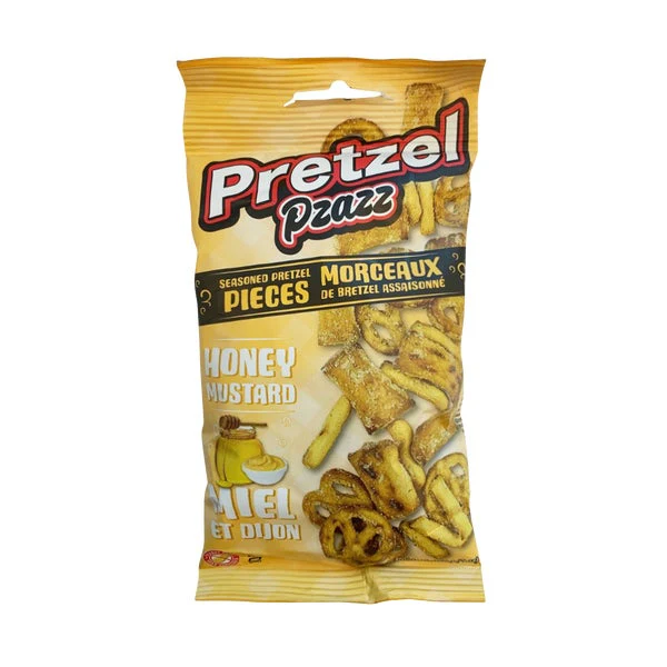 Honey Mustard - 4 Cases x 12 Packs x 56 g - Pretzel Pzazz - Canadian Distribution - Ships Free Within Canada on Orders Above CAD $199