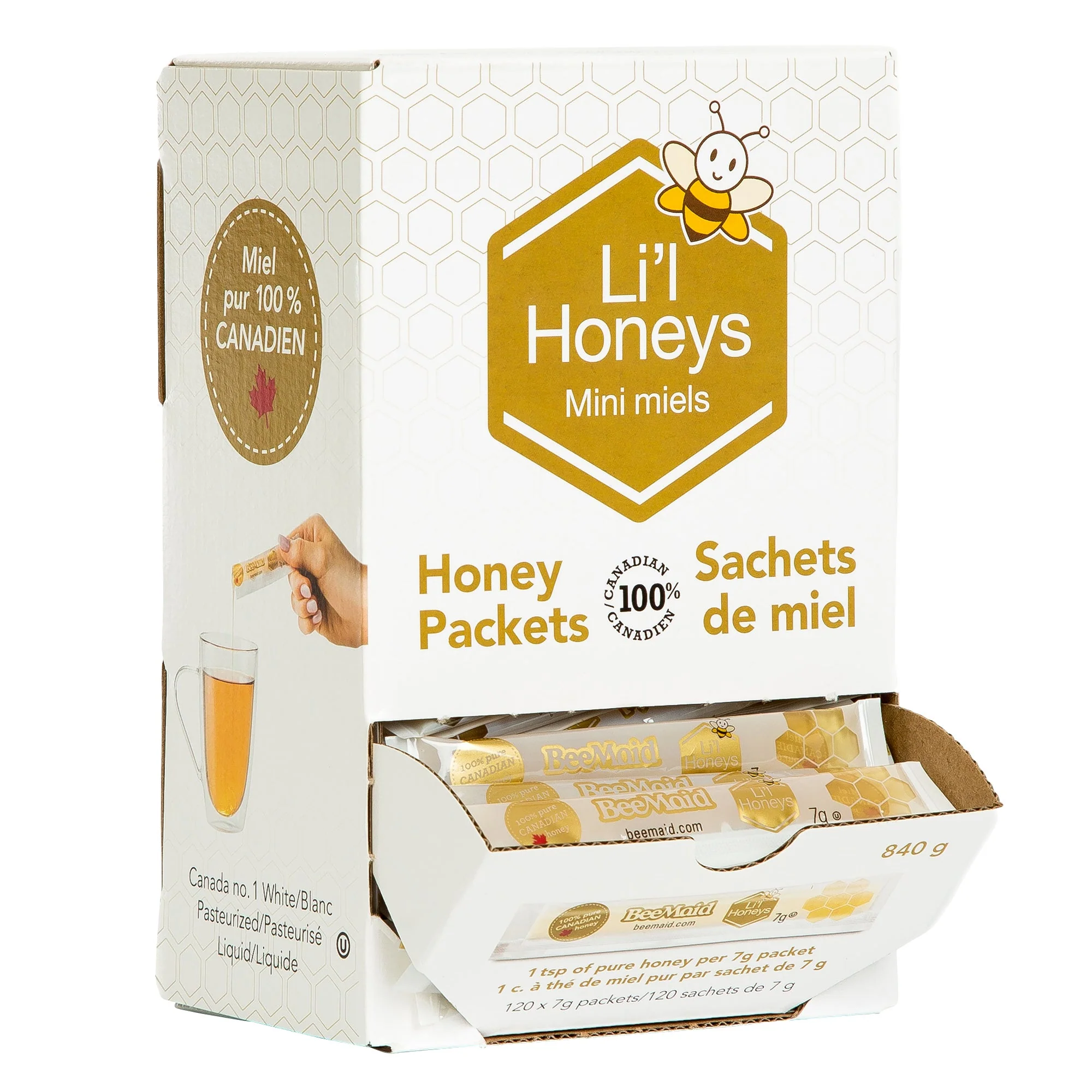 Honey Packets - 4 Cases x 120 Packets x 7 g - Liāl Honeys - Canadian Distribution - Ships Free Within Canada on Orders Above CAD $199 - Image 2