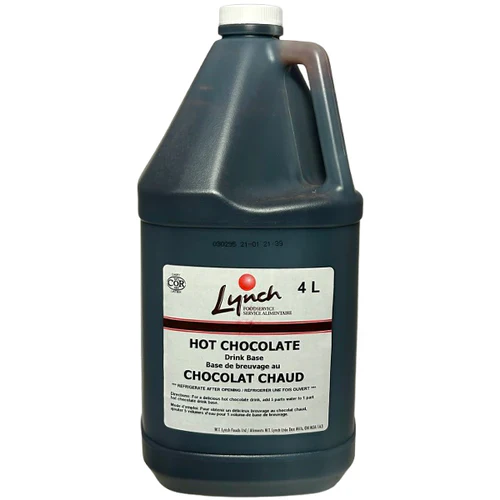 Hot  Chocolate Liquid Base- 2 x 4 L - Lynch - Canadian Distribution - Ships Free Within Canada on Orders Above CAD $199